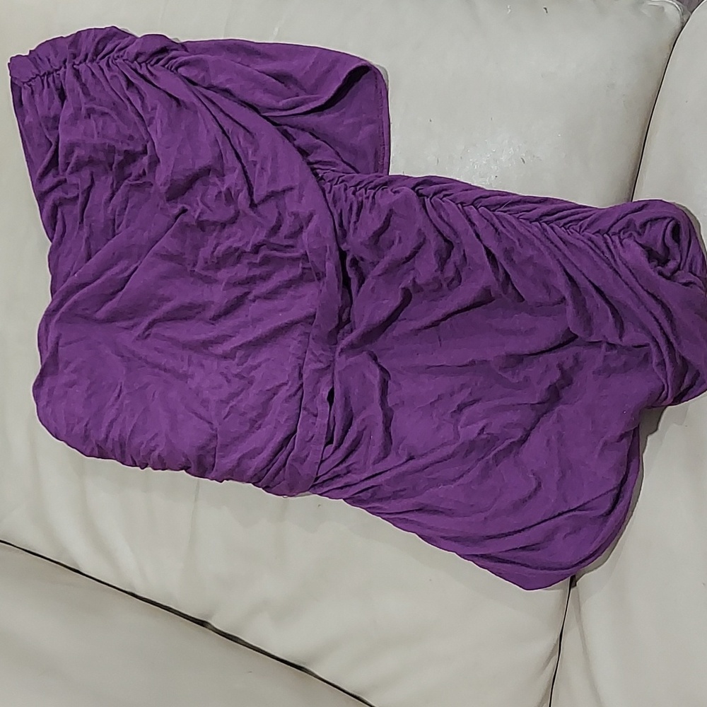 Studio y maurices one shoulder purple stretchy top - S - Picture 7 of 7